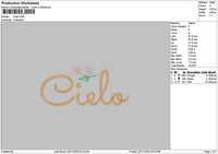 Cielotext Embroidery File 6 sizes