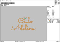 Adelinatext Embroidery File 6 sizes