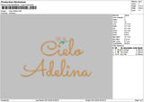 Adelinatext Embroidery File 6 sizes