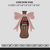 Coke Bow 0508 Embroidery File 6 sizes