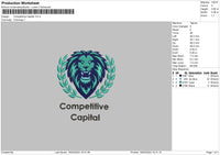 Capitaltext Embroidery File 6 sizes