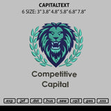 Capitaltext Embroidery File 6 sizes