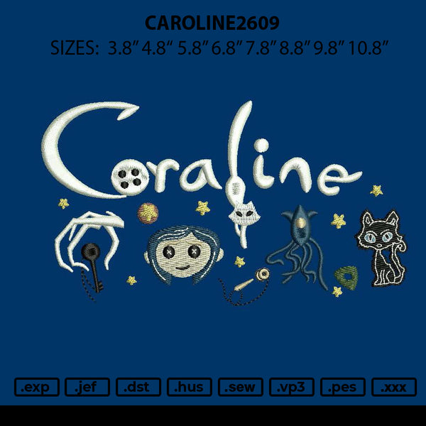 Caroline2609 Embroidery File 6 sizes