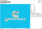 Cummins Blue Embroidery File 6 size