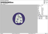 Ghost Bow 001 Embroidery File 6 sizes