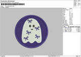 Ghost Bow 001 Embroidery File 6 sizes