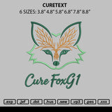 Curetext Embroidery File 6 sizes