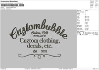 Bubbletext Embroidery File 6 sizes