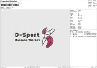 D-Sport Embroidery File 6 size