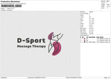 D-Sport Embroidery File 6 size