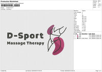 D-Sport Embroidery File 6 size