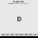 D-dot 1in Embroidery File 6 size