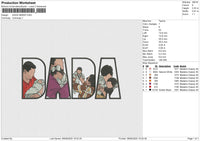 DADA 080625 Embroidery File 6 size