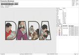 DADA 080625 Embroidery File 6 size