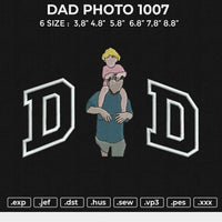 DAD PHOTO 1007 Embroidery File 6 size