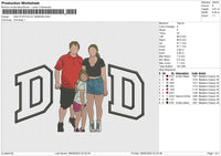 DAD PHOTOFLAT 080625B Embroidery File 6 size