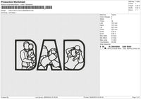 DAD PHOTO OUTLINE050624 Embroidery File 6 size