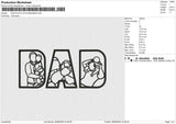 DAD PHOTO OUTLINE050624 Embroidery File 6 size