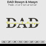 DAD Rowyn Masyn Embroidery File 6 size