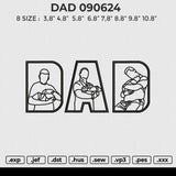 DAD 090624 Embroidery File 6 size