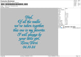 Dad Text 01 Embroidery File 6 sizes