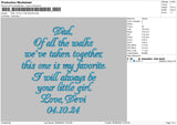 Dad Text 01 Embroidery File 6 sizes