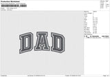 DAD college Embroidery File 6 size