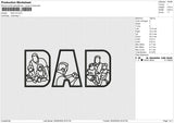 DAD v9 Embroidery File 6 size