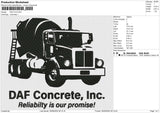 DAF Front Embroidery File 6 size