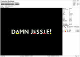 Damn Jessie Embroidery File 4 size