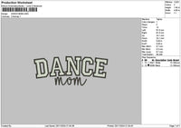 Dancemomtext Embroidery File 6 sizes