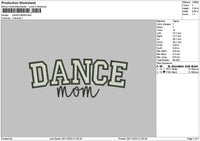 Dancemomtext Embroidery File 6 sizes