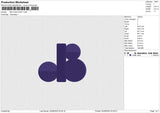 DB LOGO PUFF Embroidery File 6 size