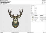 DEER GEAD Embroidery File 6 sizes