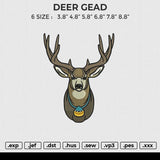 DEER GEAD Embroidery File 6 sizes