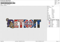 DETROIT 10325 Embroidery File 6 size