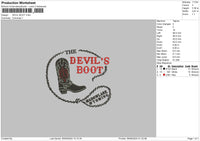 Boots 0609 Embroidery File 6 sizes