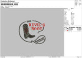 Boots 0609 Embroidery File 6 sizes