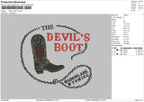 Boots 0609 Embroidery File 6 sizes