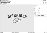 DICKRIDER Embroidery File 6 size