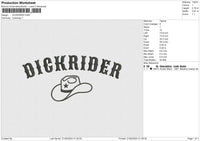 DICKRIDER Embroidery File 6 size