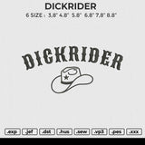 DICKRIDER Embroidery File 6 size