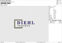 DIEHL Embroidery File 6 size