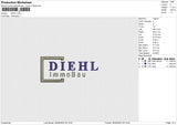 DIEHL Embroidery File 6 size