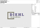 DIEHL Embroidery File 6 size