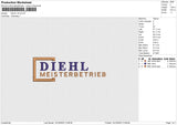 DIEHL V2 Embroidery File 6 size