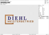 DIEHL V2 Embroidery File 6 size