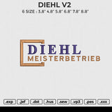 DIEHL V2 Embroidery File 6 size