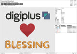 DIGIPLUS BLESSING Embroidery File 6 size