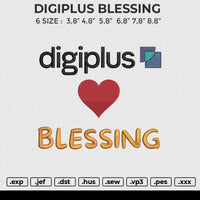 DIGIPLUS BLESSING Embroidery File 6 size